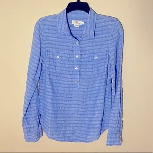 Vineyard Vines Half Button Up Blouse